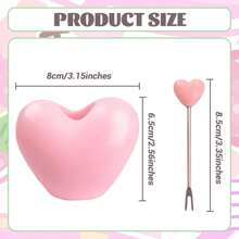 Set de 5 tenedores de fruta, tenedores de ensalada en forma de corazón rosa de acero inoxidable, tenedores creativos para pastel, postre, pinchos de comida dulce, suministros para bodas y fiestas, regalos navideños, útiles escolares