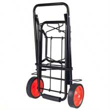 Carrito De Mandado Diablito Plegable Portátil De Carga Carro De Compras Con Cuerda Incluida Para Transportar Cajas O Despensa - Negro - Ver 6