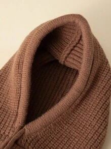 Bộ mũ và khăn quàng cổ trẻ em, mũ len ấm áp cho bé gái bé trai có miếng che tai cho mùa thu đông - Mũ một mảnh dệt kim nhãn CAT - Xem 8