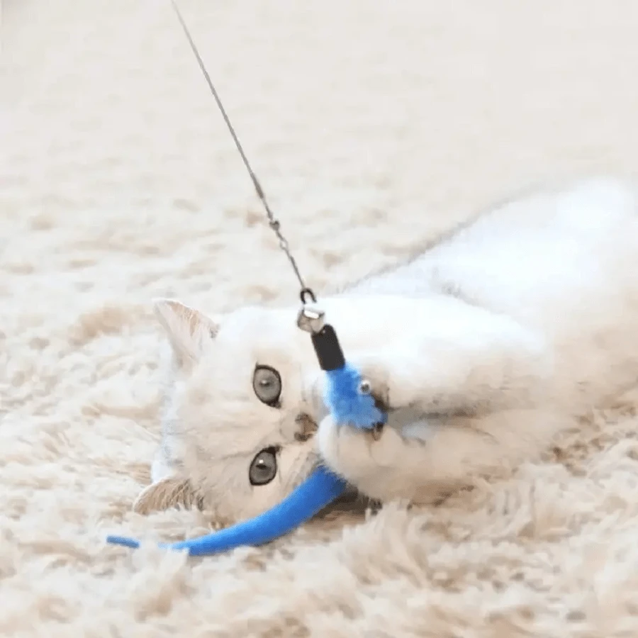 Plush Cat Toy Refills Interactive Teaser Stick Heads For All Breeds
