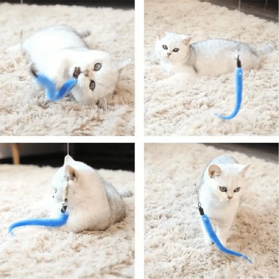 Plush Cat Toy Refills Interactive Teaser Stick Heads For All Breeds