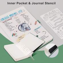 Jurnal pentru caiet necompletat - 320 de pagini, hârtie groasă de 100 g/m², legare din piele artificială A5, caiet de schițe pentru desen, pictură și artă, necăptată, bloc de schițe simplu, pentru bărbați și femei, scris de lucru, 5,75 x 8,38