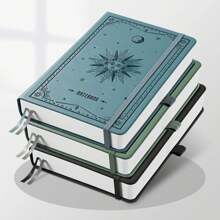 Jurnal pentru caiet necompletat - 320 de pagini, hârtie groasă de 100 g/m², legare din piele artificială A5, caiet de schițe pentru desen, pictură și artă, necăptată, bloc de schițe simplu, pentru bărbați și femei, scris de lucru, 5,75 x 8,38