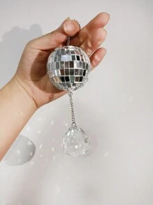 1个迷你迪斯科水晶装饰吊坠阳光捕捉球（泡沫迪斯科球） - 銀色 - 查看 5