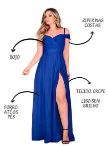 Grife Velasco Women Party Dresses - 寶藍色 - 查看 2