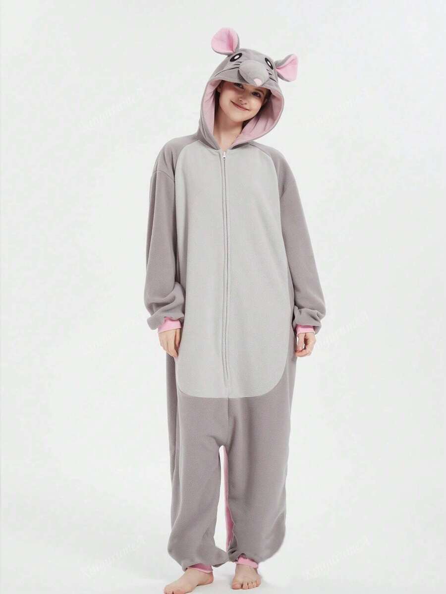 Unisex Cartoon Adult OnePiece Pajamas OnePiece Possum Halloween Animal Cosplay Costume Role