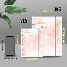 1pc Clear Loose-leaf Notebook, Simple Portable Journal Notebook For School Student, Office