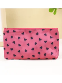 1 件豹纹拉链化妆包时尚多功能包化妆袋或旅行/便携钱包女士