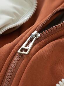 Men's Casual Loose Thick Windproof Waterproof Cold-Resistant Hooded Winter Coat Outerwear, Fall/Winter - Apricot - View 4