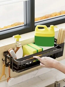 5pcs Acrylic Adhesive Wall Hooks, Multi-Purpose Hanging Organizer Hooks For Coats, Hats, Bags, Keys, Miscellaneous Items, No Drilling Required - Black - View 6