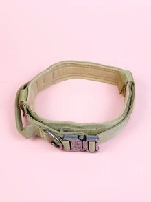 1个带扣狗项圈，适合中大型犬，带魔术贴可挂名牌，耐用战术宠物项圈 - 彩色 - 查看 16