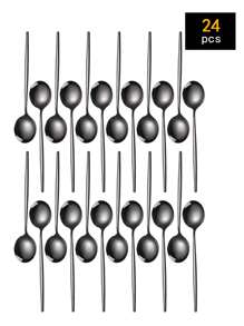 1/4/8/12 piezas Cucharilla pequeña de acero inoxidable, cucharilla para revolver café, cucharilla de postre, útiles escolares, regalo de Navidad