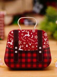 1 pezzo Decorazione mini valigia, scatola regalo in ferro, scatola regalo, scatola di stoccaggio valigia simulata, scatola regalo per caramelle e biscotti, scatola regalo per gioielli e sapone, decorazione per anniversario di matrimonio, forniture per feste di compleanno, contenitore stile nuovo anno, decorazione per la casa, decorazioni natalizie, decorazioni per la stanza, regali di Natale, decorazioni natalizie