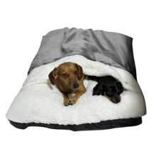 Dog Bed Sleeping Bag For Cat 60cm X 50cm Sheepskin Pet Bed Kangaroo Sleeping Bag - 灰色 - 查看 1