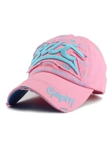 1 件女式字母刺绣棒球帽，户外运动休闲旅行太阳帽，男女通用返校礼物 - 彩色 - 查看 9