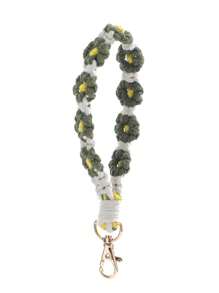 1 件波西米亚手工编织雏菊花钥匙扣和挂绳，免费配色撞色钥匙扣饰物和支架，适合送给母亲、家人、朋友、生日、节日的手机饰物、手机链的礼物 - 彩色 - 查看 24