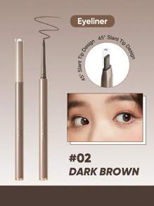 JUDYDOLL 0.06g Gel Eyeliner Pen, Smooth & Waterproof, Long-Lasting, Suitable For Beginners, Unique & Special Gift For Friends, Girlfriend - #02 深棕 - 查看 2