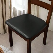 1/4/6pcs Solid Color PU Leather Square Chair Cushion Covers, Waterproof, Removable Seat Pads For Kitchen, Dining, Sofa - Multicolor - View 20