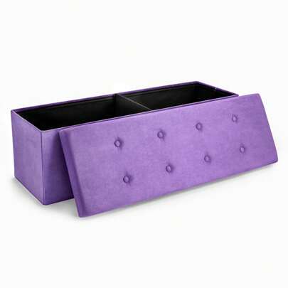 Sorbus 43 Inch Faux Suede Storage Bench - Perfect Toy And Shoe Chest, Hope Chest, Pouffe Ottoman, Seat, Foot Rest