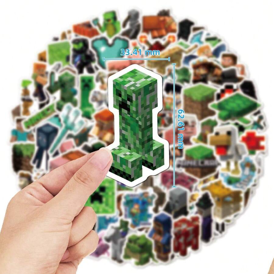 Minecraft 120 Pcs Officially Licensed Vinyl Trendy Stickers Containing