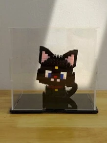 圣诞装饰宠物猫迷你积木，动物模型积木，橙猫，三色猫，银色渐变，白猫，无毛猫，布娃娃猫，暹罗猫，牛猫，黑猫，成人和青少年的家庭办公室布置装饰，生日礼物房间装饰 - 彩色 - 查看 27