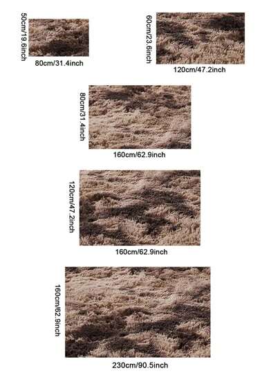 1pc Fluffy Vloerkleed Anti Slip Area Tapijt Home Living Room Bedroom ,Room view 2