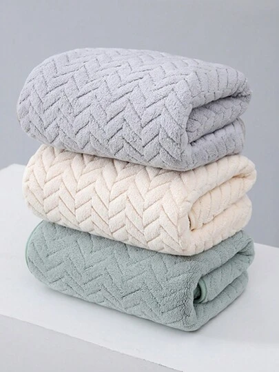 3 件套珊瑚绒毛巾/浴巾套装，适合家用，超柔软吸水速干，不褪色不脱落，适用于洗脸、沐浴、擦干身体和吹干头发，适用于浴室、户外、健身房、家庭浴室装饰、返校美容院、家庭浴室