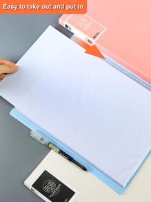SHOULI 1 个 A4 文件夹，用于显示书页、透明插页纸、文件整理器、文具、适用于办公室学校用品、办公室文件存储、多功能纸张存储文件夹 - 彩色 - 查看 7