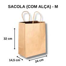 Plain Kraft Paper Bag 10 Units Choose Size - 10 PLAIN BAG SIZE M - View 1