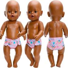 Set de 5 pañales para muñecas reutilizables, adecuados para muñecas de 12 a 15 pulgadas y de 16 a 18 pulgadas, traje de pañal de muñeca de colores (muñecas no incluidas, colocación de patrones al azar), Cry Babies, muñecas de 12 pulgadas, muñecas de niños, ropa de muñeca bebé, accesorios de muñeca bebé, muñeca bebé, Cry Baby, accesorios de muñeca bebé, pañales