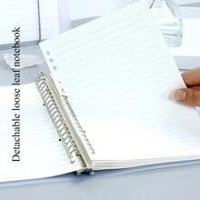 1pc Clear Loose-leaf Notebook, Simple Portable Journal Notebook For School Student, Office