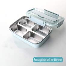 1 件 3 隔层不锈钢午餐盒，大容量，防漏，便携式食品容器圣诞礼物，学校用品 - 黑色 - 查看 12