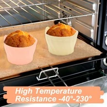 4Pcs/8Pcs Silicone Baking Air Fryer Cup, Reusable Silicon Air Fryer Baking Liner, Replace Disposable Parchment Paper Square Shaped Liner, Silicone Muffin Cups For Baking Cake Egg Tart Pudding Baking- Kitchen Air Fryer Accessory