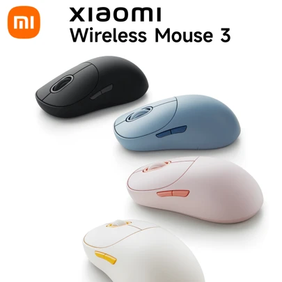 Xiaomi Wireless Mouse 3, 1200DPI Sensor, Dual 2.4GHz And Wireless Modes, Comfortable Grip And Silent Clicking, Bold Colour Combinations, High Precision Sensor With Smooth And Stable Tracking