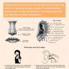 ADYJELY 2PCS Nose Ring Hoop 316L Surgical Steel Hypoallergenic Hinged Ring Cartilage Earring 16G 18G 20G Lip Ring,Clicker Ring Cartilage Hoop Rook Earring Tragus Septum Piercing Conch Daith Helix Earring Cartilage Hoop Earlobe Earring ,Belly Ring Nipple Ring Diameter 6mm 8mm 10mm 12mm Women's And Men's Body Pierecing Jewelry