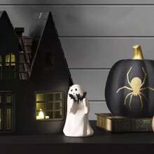 1 件可爱树脂鬼拥抱南瓜、花园雕像装饰、派对装饰树脂工艺装饰 - 彩色 - 查看 10