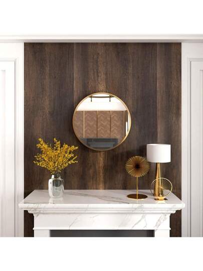 1Roll Bruin Wood Wallpaper Peel Stick Countertop Contact Paper Waterproof Countertops Kitchen Cabinet Self Adhesive Vinyl Bureau Counter Top 17.7"X393.7/196.8/118.1/39.3" view 4