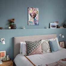 1pc Flower Wall Art Canvas Pink Wall Decor For Bedroom Pictures For Living Room Wall Decorations Floral Bathroom Artwork Kitchen Paintings - Nhiều màu - Xem 3