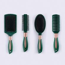 一套专业美发造型套装 - 气垫梳，打造顺滑造型；圆形卷发梳，打造蓬松卷发；顺发梳，轻松梳开打结秀发；防静电梳，抚平毛躁 - 适用于沙龙或家庭使用的完整美发梳套装，包含发刷、梳子、美发工具，适合理发店、美容院、返校季、旅行度假等场合。套装包含：梳子、发刷、木梳、迷你发刷、顺发梳、卷发梳、美发设备、梳子、背梳、造型梳、卷发梳、边缘梳、发梳、梳发、发刷套装、梳发、卷发梳、顺发梳、女士发刷、头发、旅行、美发产品、美发工具、美发用品、理发师、理发师配件、理发店、美发设备。 - 綠色 - 查看 18