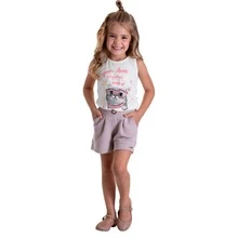 Sweatshirt Tank Top And Shorts Set - Ganga Toda - 米色 - 查看 1