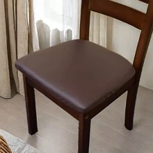 1/4/6pcs Solid Color PU Leather Square Chair Cushion Covers, Waterproof, Removable Seat Pads For Kitchen, Dining, Sofa - Multicolor - View 18