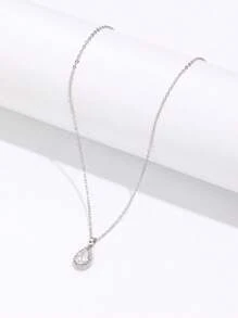 1件時尚高貴奢華的宴會風格水滴形掛墜項鍊