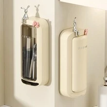 UFORU Home Kitchen Giá để đũa không khoan gắn tường đa chức năng có thể thoát nước đựng đồ ăn - Nhiều màu - Xem 4