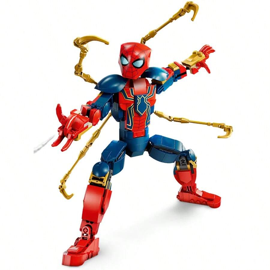 LEGO 76298 Boneco Homem-Aranha de Aço da Série Marvel, Blocos de ...