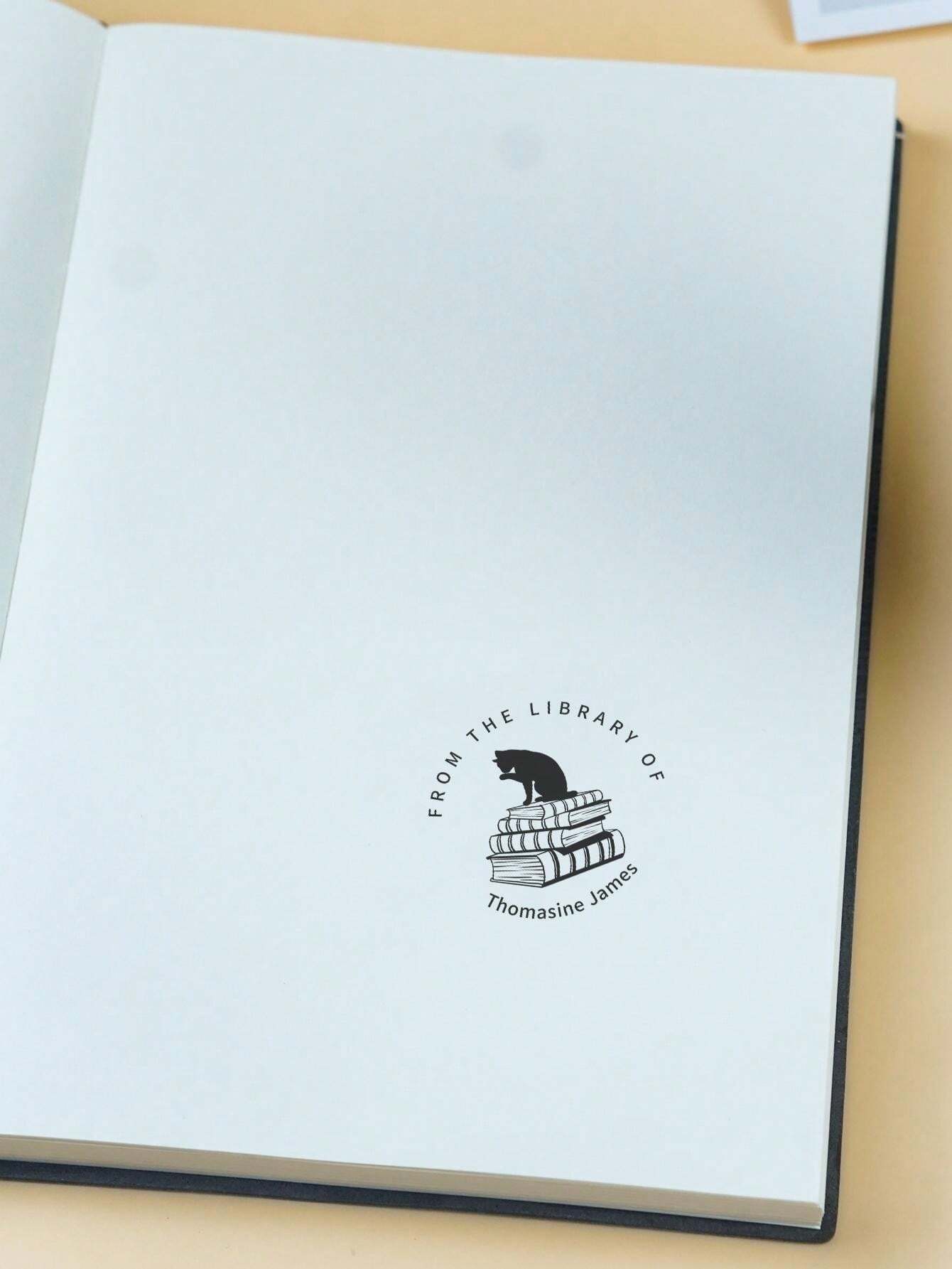 Sello De Libro Personalizado, Personalizado De The Library Of