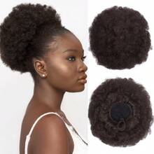 8Inch Afro Puff Drawstring Ponytail Kinky Curly Bun Hair Synthetic Short Extensions Hairpieces Updo Hair For Women