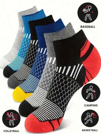 Sports Outdoor 4 Pairs Unisex Short Sports Socks, Moisture Wicking & Odor Resistant, Suitable For Running And Casual Wear