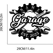 1pc Personalized Garage Metal Sign,Custom Workshop Sign,Garage Metal Wall Sign,Garage Decor,Auto Workshop Sign,Gift For Car Enthusiasts, Valentine Day, Valentine Day Decor