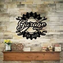 1pc Personalized Garage Metal Sign,Custom Workshop Sign,Garage Metal Wall Sign,Garage Decor,Auto Workshop Sign,Gift For Car Enthusiasts, Valentine Day, Valentine Day Decor