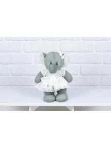Teddy Bear Standing Upright Girl 20 Cm (Elephant) - Niches And Decorations - Rơm - Xem 2